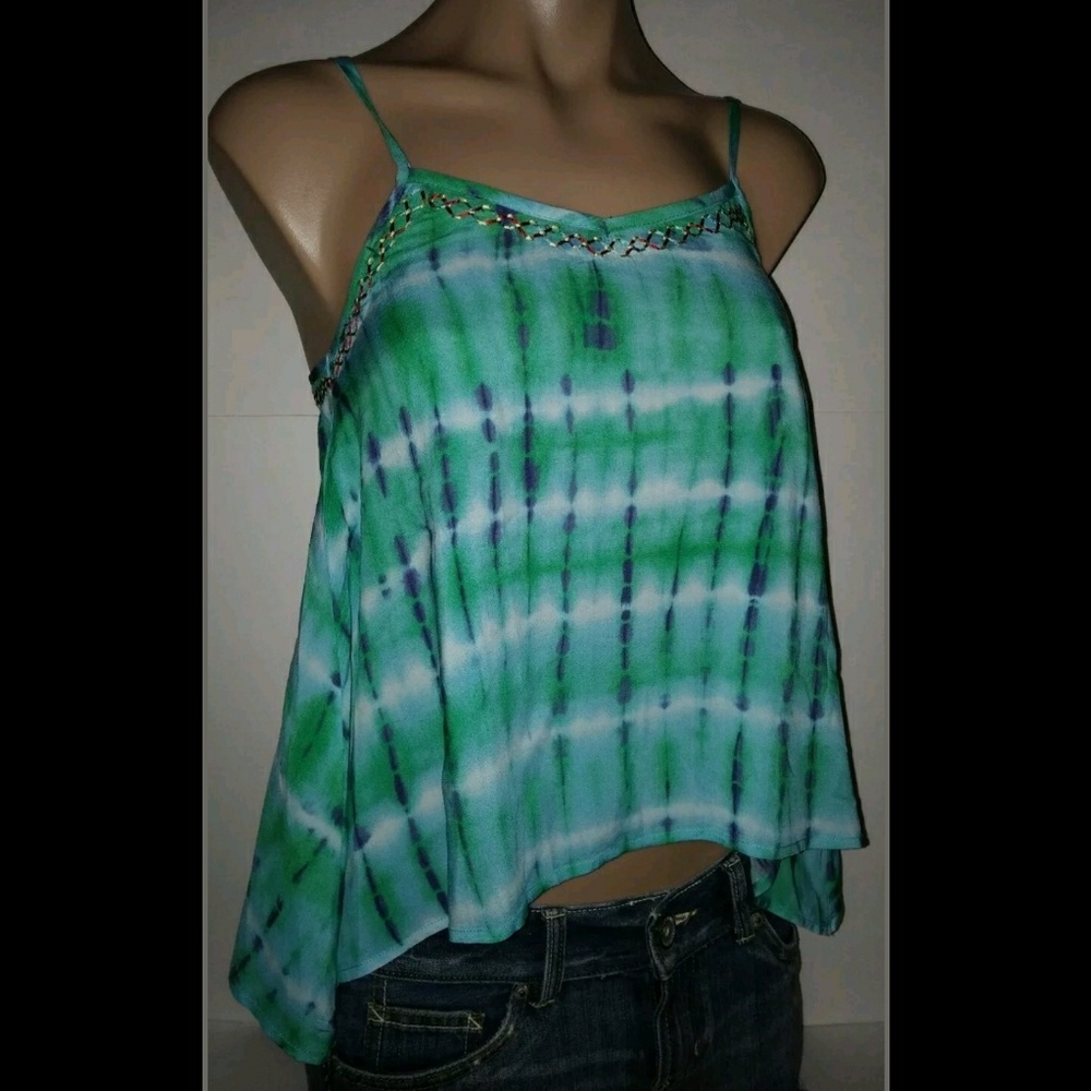CLOUDCHASER CLOUD CHASER TURQUOISE TIE DYE TANK